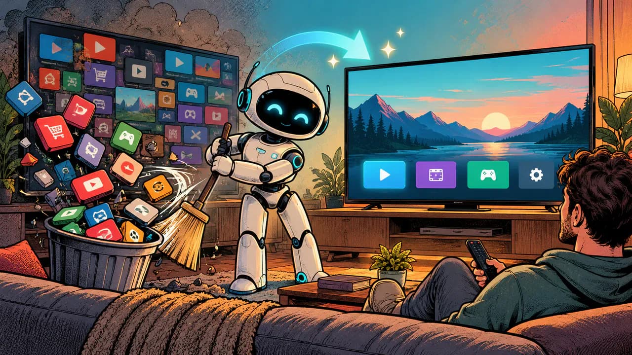 How I fixed a bloated, ad-riddled Android TV and built a fast, simple & beautiful launcher for it.